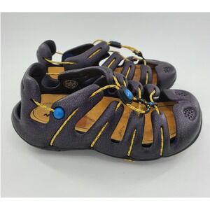 MION Ergomorphic‎ Custom Fit Footbed Sandals Women's US 7 Purple Yellow